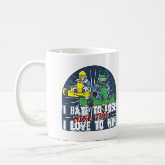 Kartを失うことを憎んで下さい コーヒーマグカップ (左)