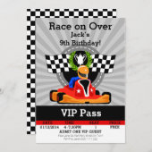 Kart Birthday Party Invitationに参加 シーズンカード (正面/裏面)