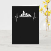 Kart Go-kart Kart Racing Heartbeat Line Geft カード (黄色い花)