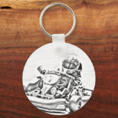 Kart Racing B/Wシェーディング キーホルダー (正面)