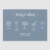 Kärtchen Ablauf Hochzeit Dusty Blue 01 (正面)