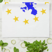 Karte der Europäischen Union mit Sternenkreis キッチンタオル (折り畳み)