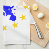 Karte der Europäischen Union mit Sternenkreis キッチンタオル (四つ折り)