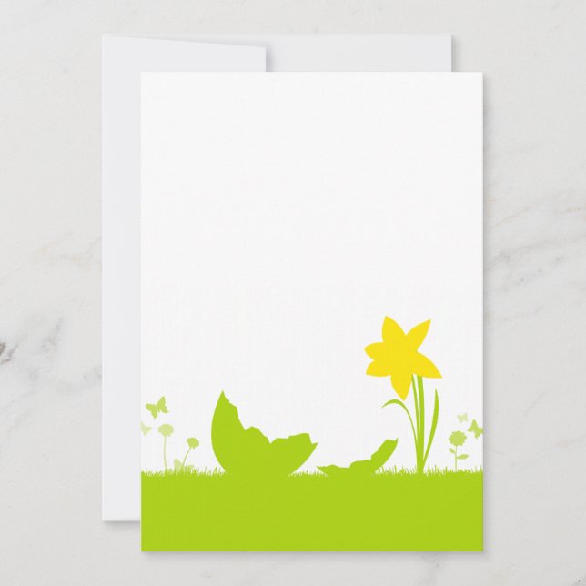 Karte Ostern Narzisse Eierschale (正面)