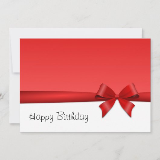 Karte Postkarte Schleife happy birthday カード (正面)