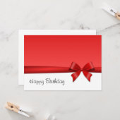 Karte Postkarte Schleife happy birthday カード (正面/裏面インサイチュ)