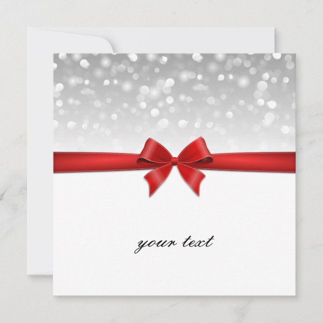 Karte Schleife Glitzer (正面)