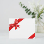 Karte Schleife rot ポストカード (スタンド正面)