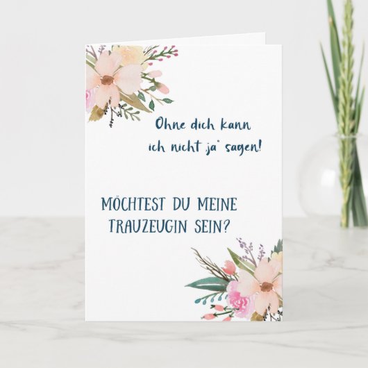 Karte - Willst du meine Trauzeugin sein カード (正面)