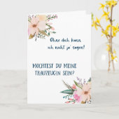 Karte - Willst du meine Trauzeugin sein カード (黄色い花)
