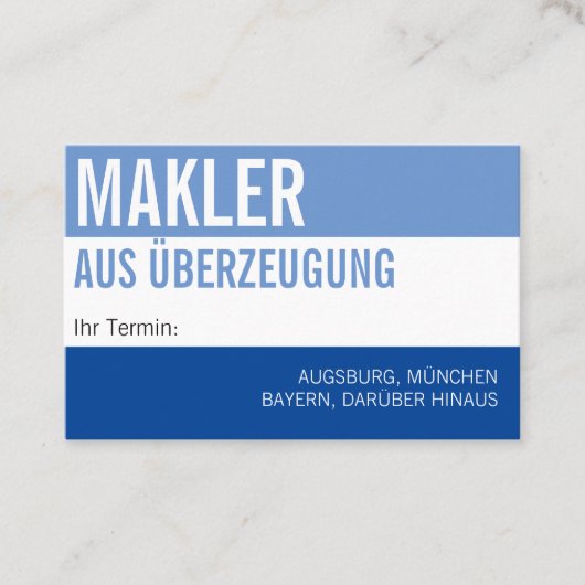 Kartenhaus Makler Termin Visitenkarten 名刺 (正面)