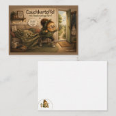 Kartöffelchen im Wohnzimmer – Grußkarte ノートカード (正面/裏面)