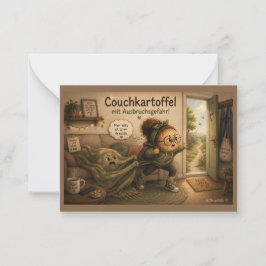 Kartöffelchen im Wohnzimmer – Grußkarte ノートカード