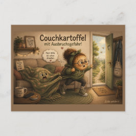 Kartöffelchen im Wohnzimmer – Postkarte ポストカード