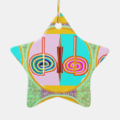 KARUNAの霊気: Kreeyaの無限バランスをとる記号 セラミックオーナメント (正面)