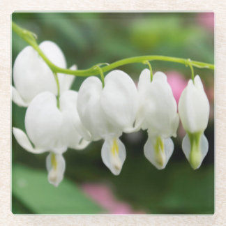 KASによる"白いハート"の元の芸術 ガラスコースター