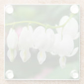 KASによる"白いハート"の元の芸術 ガラスコースター (裏面)