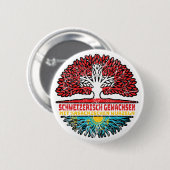 Kasachstan Kasachisch Schweizer Schweiz Baum 缶バッジ (正面&裏面)