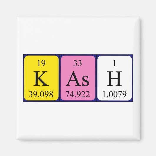 Kash周期表名磁石 マグネット (正面)