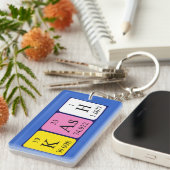 Kash定期テーブル名キーリング キーホルダー (正面右)