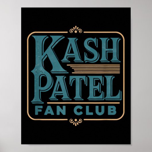 Kash Patelファンクラブヴィンテージロゴ社長トランプ ポスター (正面)