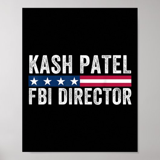 Kash Patel Fbiの愛国的なアメリカ国旗 ポスター (正面)