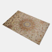 Kashan Poshti Central Persian Rug Print ドアマット (アングル)