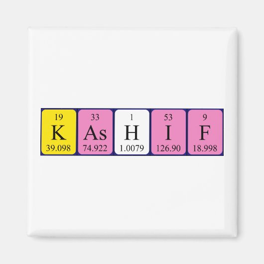 Kashif周期表名磁石 マグネット (正面)