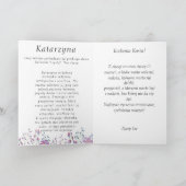 Kasiaポーランドの名刺のイミニーグリーティングカード シーズンカード (内部)