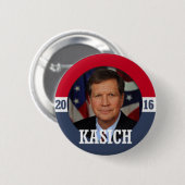 Kasich 2016ロゴ 缶バッジ (正面&裏面)