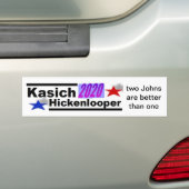Kasich-Hickenlooper 2020年 バンパーステッカー (車上)