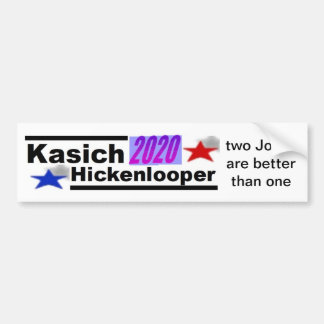 Kasich-Hickenlooper 2020年 バンパーステッカー