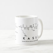 Kasieペプチド名mug コーヒーマグカップ (正面右)