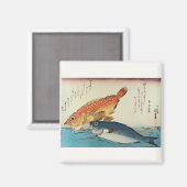 Kasogo & Hemedai – 広重の日本の魚 マグネット (正面/裏面)