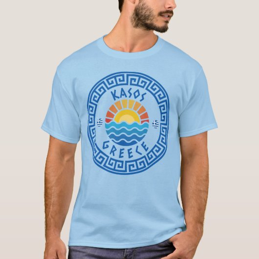 Kasos Island, Greece - Light Blue Men's Tシャツ (正面)