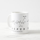 Kasperペプチド名mug コーヒーマグカップ (正面左)