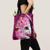 KasperKlothesの"かわいらしいピンクFace1"のトートバック トートバッグ (クローズアップ)