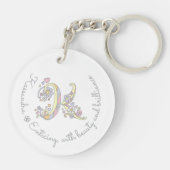 Kassandra monogram Kの名前と意味キーリング キーホルダー (裏面)