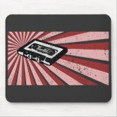 Kassette、レトロ、ヴィンテージ、Nerddesign、テープ マウスパッド (正面)