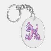 KassieのモノグラムKの名前および意味キーホルダー キーホルダー (正面左)