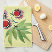 Kastanien im dekorativen Stil キッチンタオル (四つ折り)