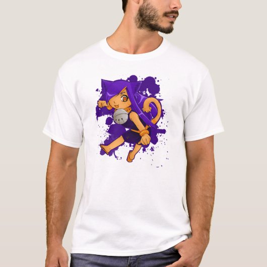 Katの急襲の女性調的でストライプなTシャツ Tシャツ (正面)