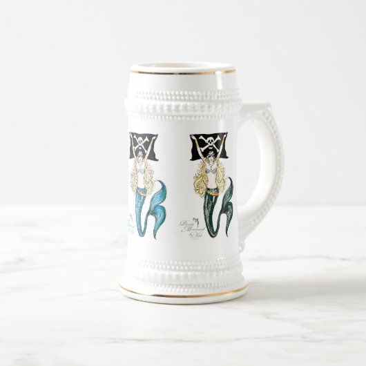 Katの歩行者による海賊人魚のステインの~ ビールジョッキ (正面右)