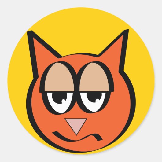 Katステッ頭が切れるカー ラウンドシール (正面)