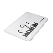 Kat lijn tekening. Drie katjes. Wereld Kattendag. バスマット (アングル)