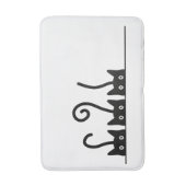 Kat lijn tekening. Drie katjes. Wereld Kattendag. バスマット (正面縦)