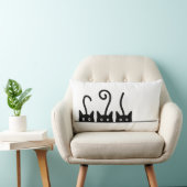 Kat lijn tekening. Drie katjes. Wereld Kattendag. ランバークッション (椅子)