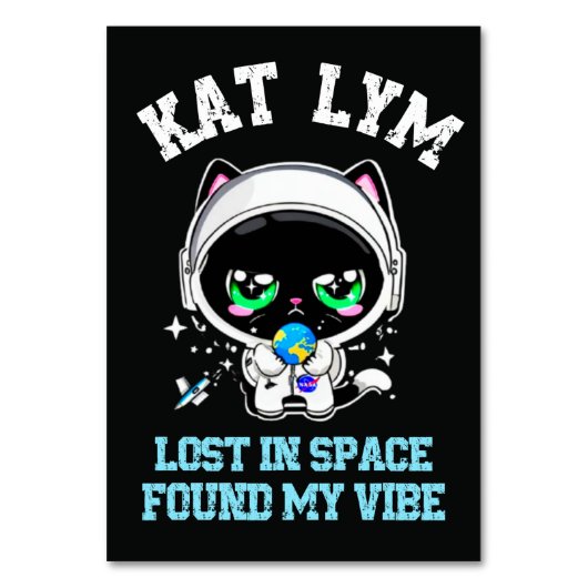 Kat Lym Astronaut: Lost in Space Found My Vibe Art テーブルナンバー (裏面)