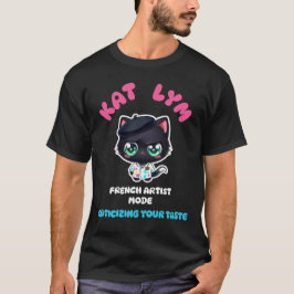 Kat Lym French Artist Mode Cat Sticker. Tシャツ