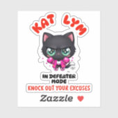 Kat Lym In Defeater Mode Gym Sticker シール (シート)